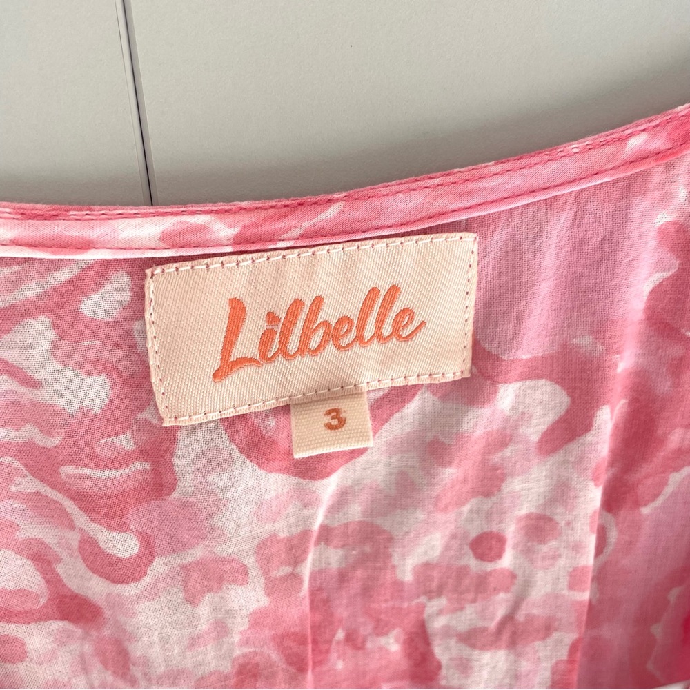 LILBELLE Pink Floral Elastic Waist Mini Shirt Dress - Picture 2 of 6